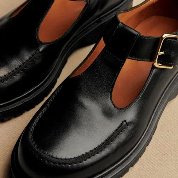 Sezane Violette Babies in Glossy Black, size 41 (US10) - Picture 3 of 5